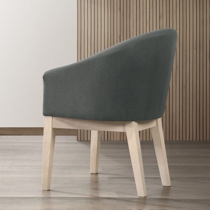 Neroli - Fabric Barrel Accent Chair (Set of 2) - Gray - Image 4