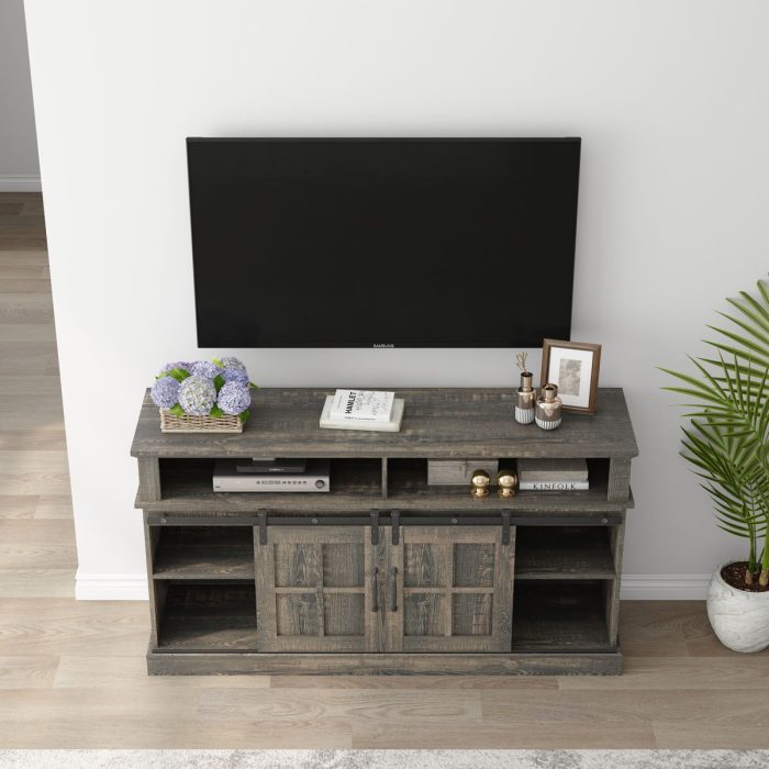TV Stand With Storage Cabinet And Shelves, TV Console Table Entertainment Center For Living Room, Bedroom - Image 4