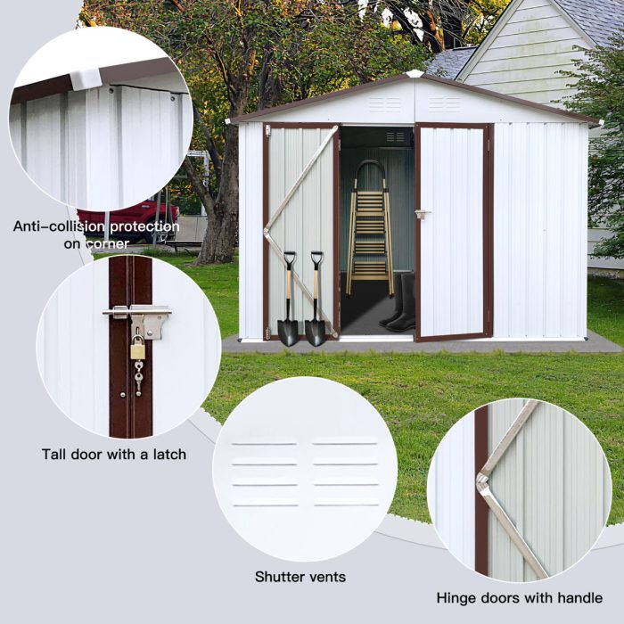 6Ftx8Ft Garden Sheds Outdoor Storage Sheds - Two Tone - Image 3