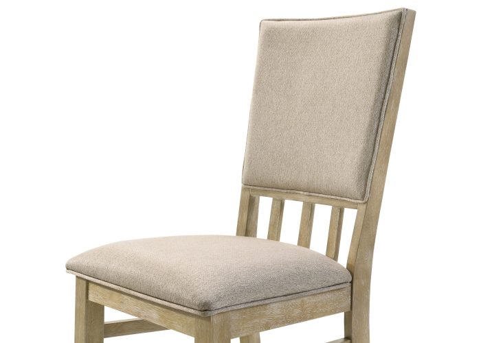 Brutus - Wide Contemporary Fabric Dining Chair (Set of 2) - Reclaimed Wheat - Image 3