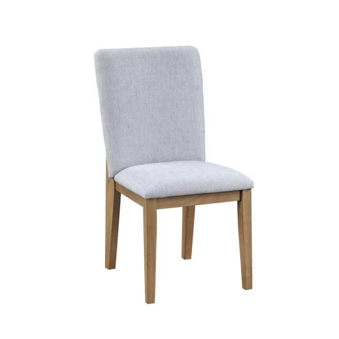 Delphine - Linen Fabric 19" Dining Chair (Set of 2) - Gray - Image 4