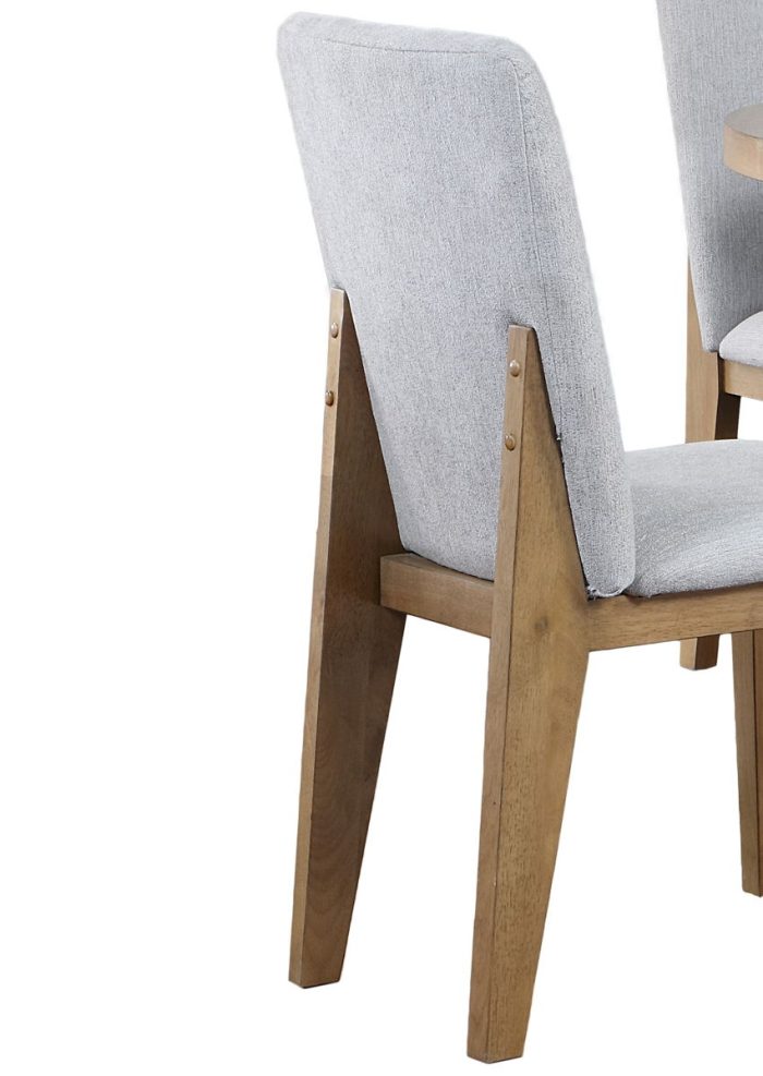 Delphine - Linen Fabric 19" Dining Chair (Set of 2) - Gray - Image 3
