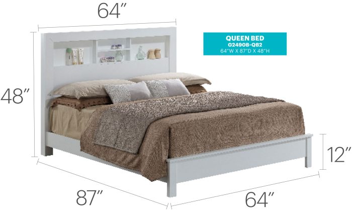 Bed With Transitional Design Stylish - Image 11