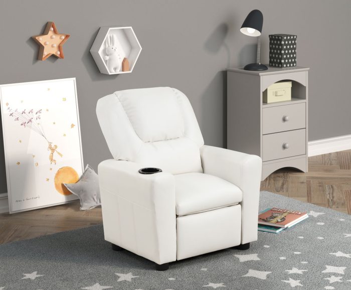 Marisa - PU Leather Kids Recliner Chair With Cupholder - Image 11