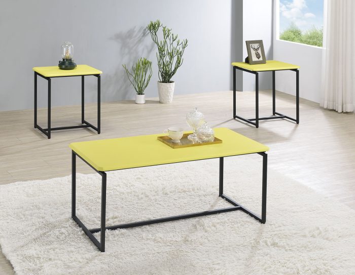 GT - 3 Piece Carbon Fiber Wrap Coffee Table And End Table (Set of 3) - Image 8
