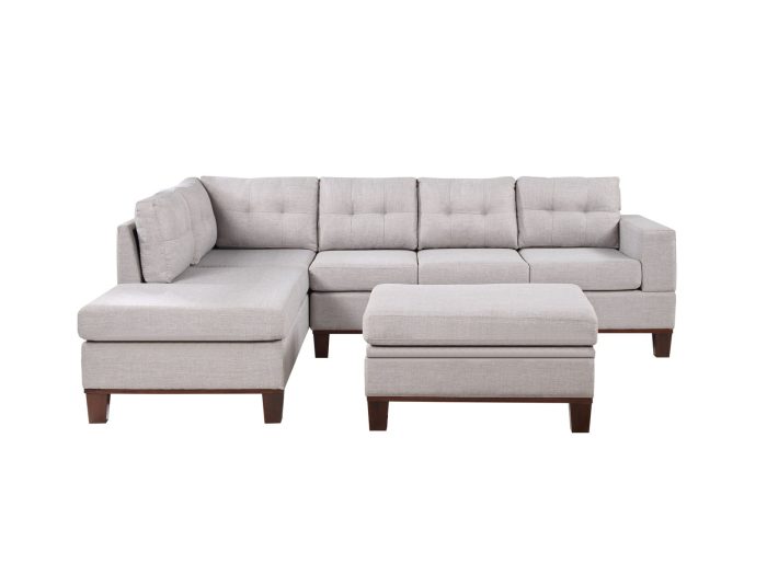 Hilo - Fabric Reversible Sectional Sofa With Dropdown Armrest, Cupholder, And Storage Ottoman - Image 4