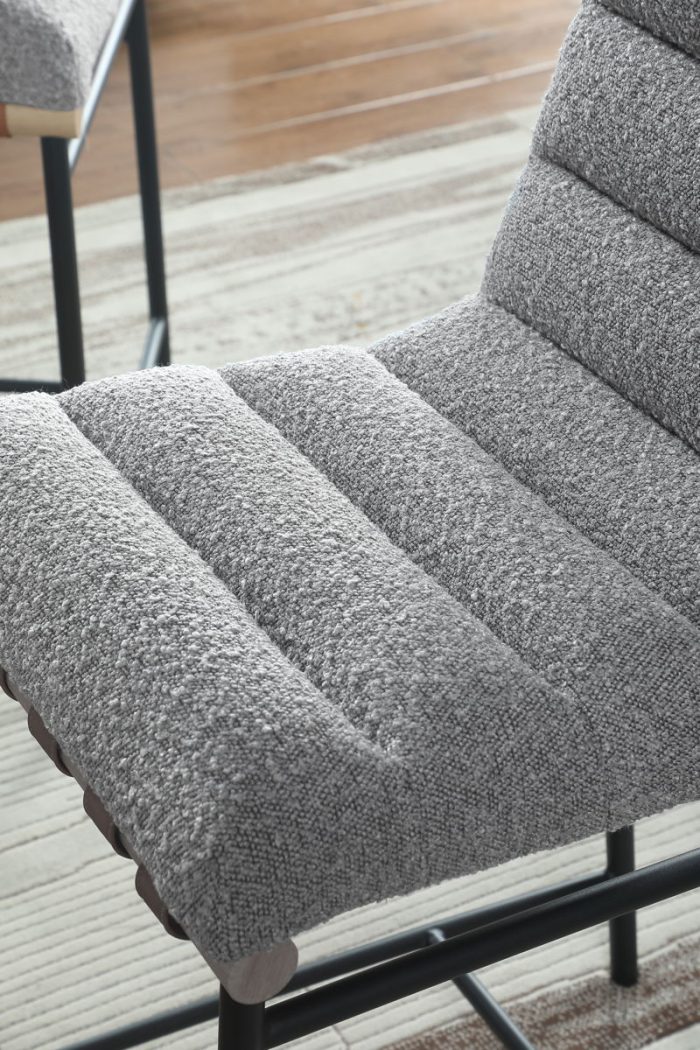 Lahni - 17" Boucle Fabric Counter Height Chair - Image 3