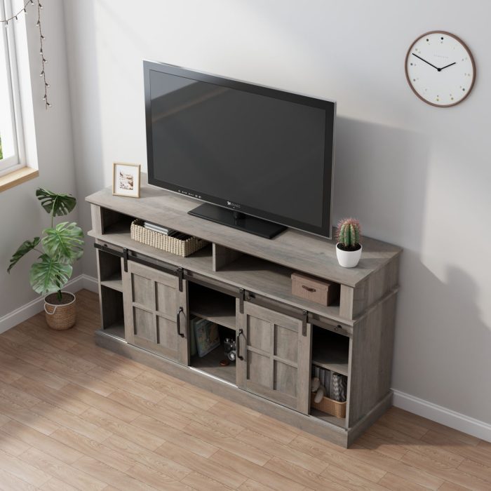 TV Stand With Storage Cabinet And Shelves, TV Console Table Entertainment Center For Living Room, Bedroom - Image 5