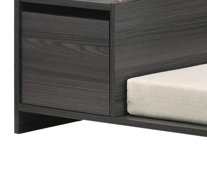 Esme - Wide Modern Comfy Pet Bed With Cushion And Side Storage Compartment - Ash Gray - Image 3
