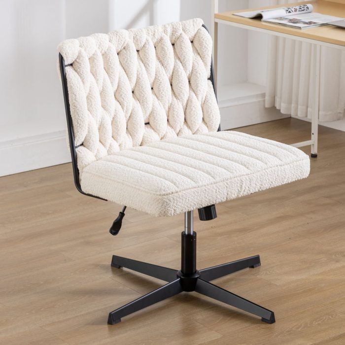 Armless Office Desk Chair No Wheels - Image 12