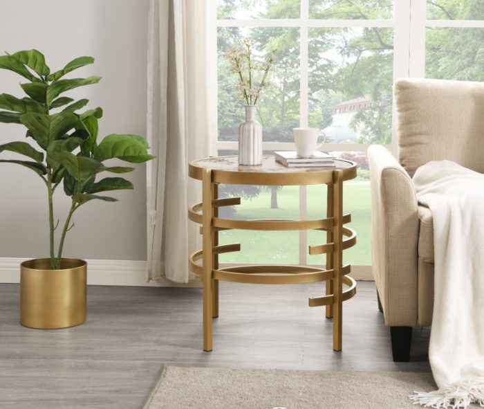 Elegant Round Table With Sintered Stone Top & Sturdy Metal Frame - Image 8