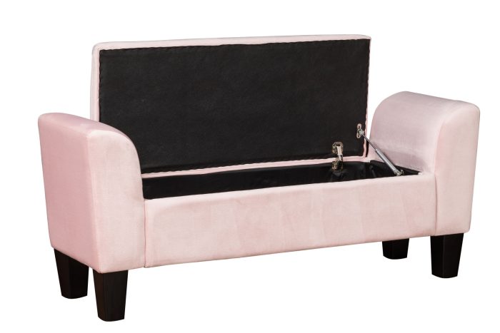 Mila - Velvet Ottoman Bench With Storage - Image 8