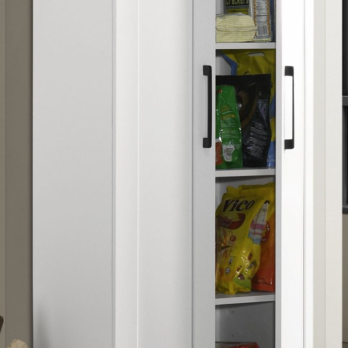 Evelyn - Sleek Storage Cabinet With Framed Panel Design - White - Image 4