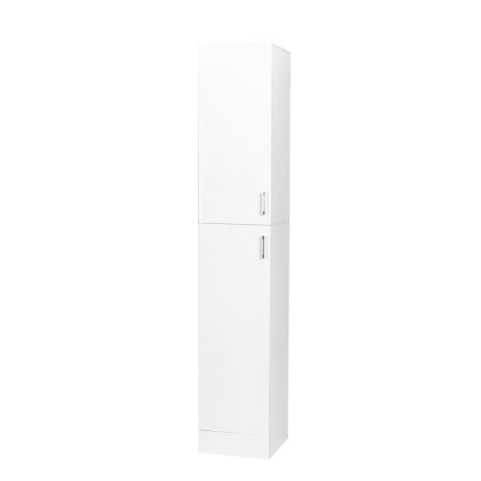 Freestanding Cabinet With Inadjustable Shelves And Two Doors For Kitchen, Dining Room - White