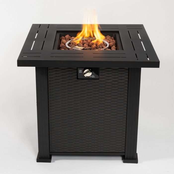 28" Square Fire Pit Table - Brown - Image 3