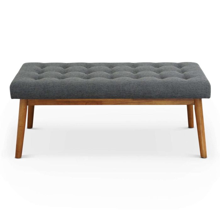 Delilah - Modern Bench - Gray - Image 2
