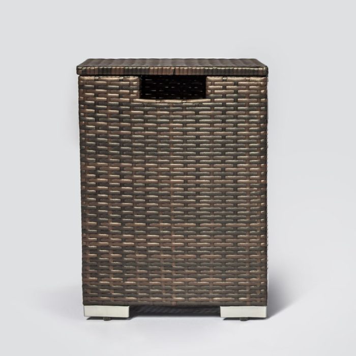 Outdoor Rectangle Fire Pit Table And Propane Tank Cover - Image 2
