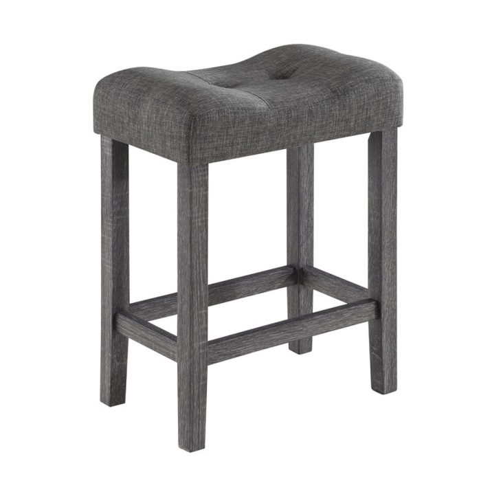 Lucian - Counter Height Pub Table With Tufted Linen Stools - Image 7