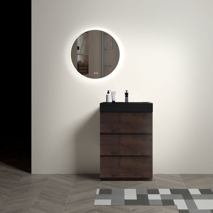 Alice - Bathroom Vanity With Large Storage Freestanding Bathroom Vanity, Sink For Modern Bathroom, One-Piece Sink Basin Without Drain And Faucet - Image 14
