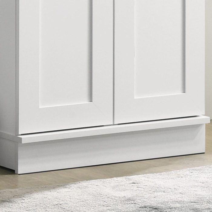 Evelyn - Sleek Storage Cabinet With Framed Panel Design - White - Image 2