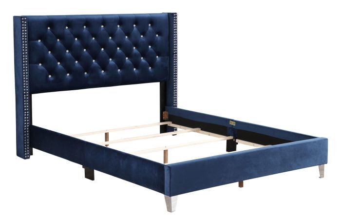 Upholstered Nailhead Trim Chic Bed - Image 19