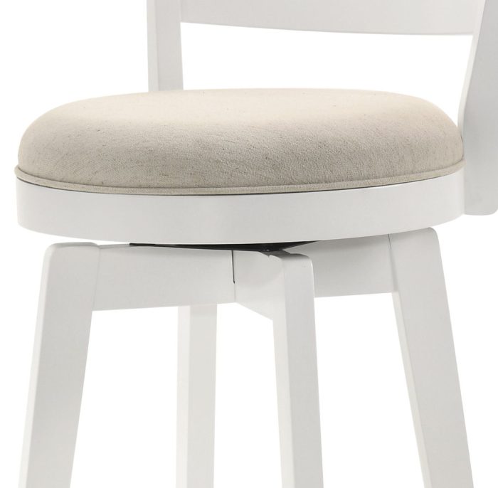 Joplin - 20.5" Ladder Back Counter Height Swivel Chair With Upholstered Seat - Image 5