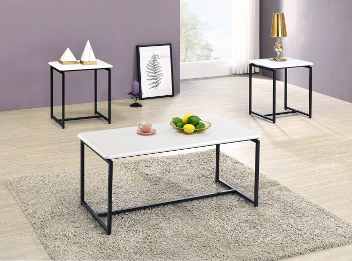 GT - 3 Piece Carbon Fiber Wrap Coffee Table And End Table (Set of 3) - Image 5