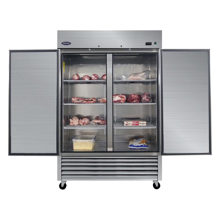 54" Commercial Freezer 49 Cu.Ft With 2 Solid Door Reach-In Freezers Stainless Steel Etl Approved Upright Freeze Storage - Silver - Image 4