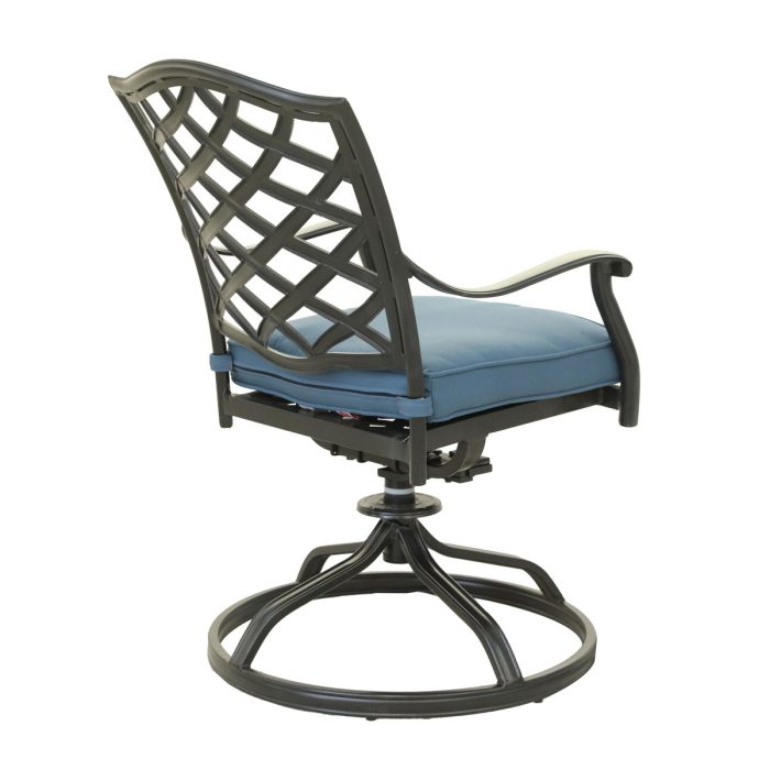 Dining Swivel Chair (Set of 2) - Sapphire Blue - Image 3