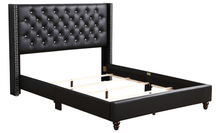 Upholstered Nailhead Trim Chic Bed - Image 6