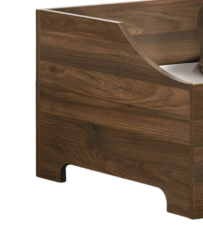Gibson - Alder Wood Finish Modern Comfy Pet Bed With Cushion - Brown - Image 4